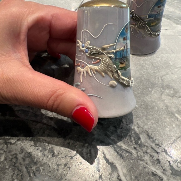 Dragonware Salt Pepper Shakers - Souvenir Marine Land Of The Pacific Japan Vtg - Picture 5 of 12